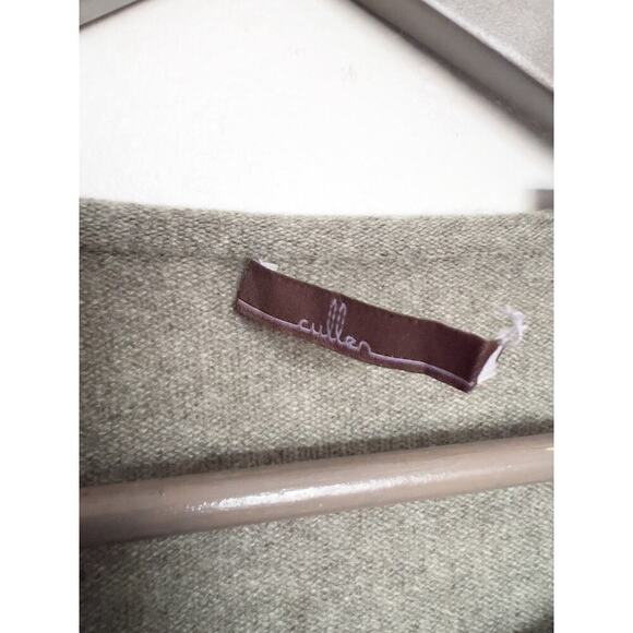 Cullen Cashmere Tunic Sweater Knit Pockets XS Grey Swing Asymmetrical - Picture 2 of 6